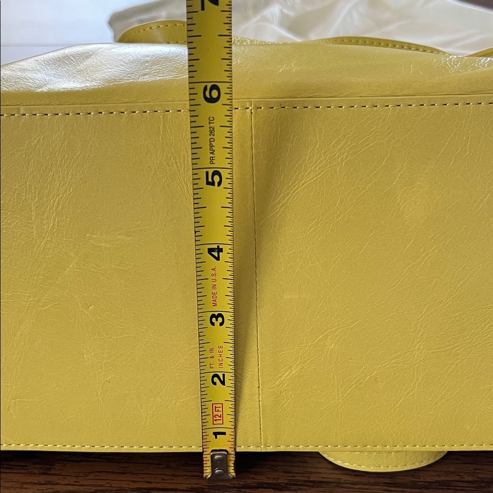 HOBO Leather Tote in Lemon Yellow - Picture 9 of 10